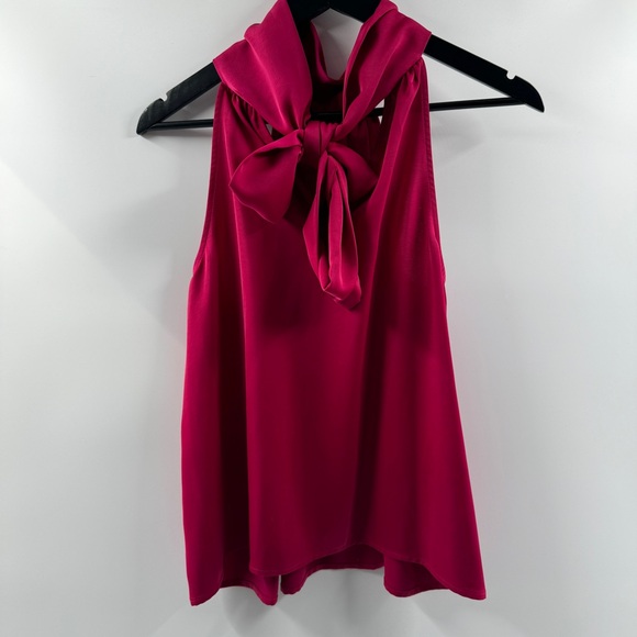 A New Day Hot Pink High Neck Tie Back Tank Top Sleek Finish Size Large - Picture 5 of 8